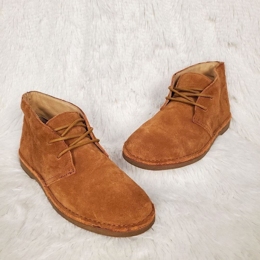 Frye Alex Suede Leather Chukka Booties Boots Tan Size 4 Youth 6 Women